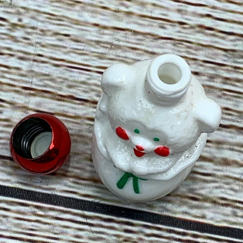 Avon‎ Snug Cub EMPTY Decanter Here's My Heart Cologne Christmas Gift Collection